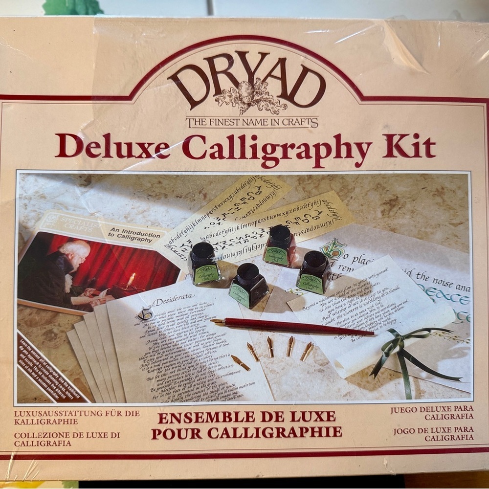 Dryad Deluxe Calligraphy Kit inks, pens, paper, writing, art, craft, hobbies